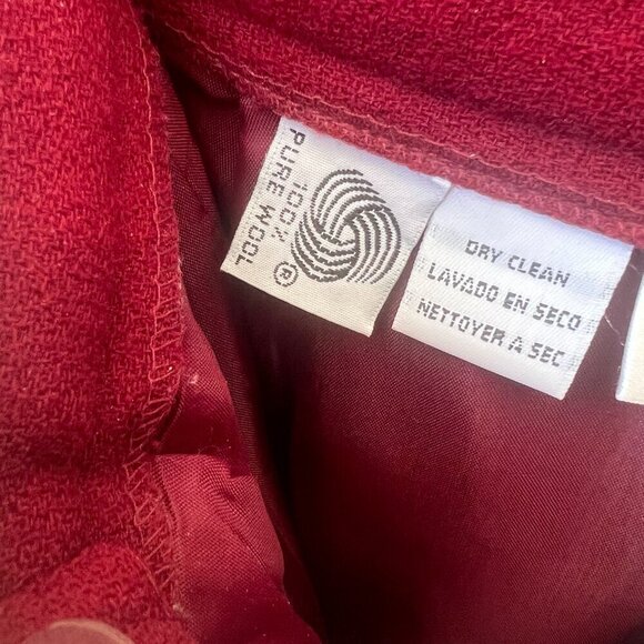 Jones New York Maroon Black Plaid Pant Suit Wool Jacket 4 Pants 6 Academia Women - Picture 12 of 12